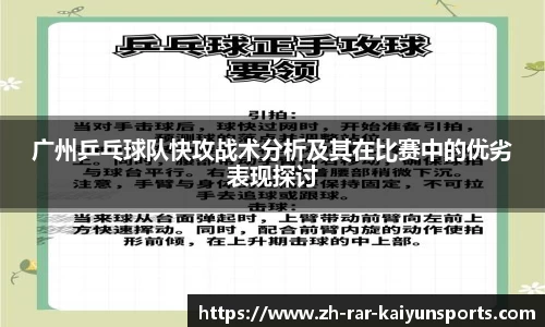 广州乒乓球队快攻战术分析及其在比赛中的优劣表现探讨